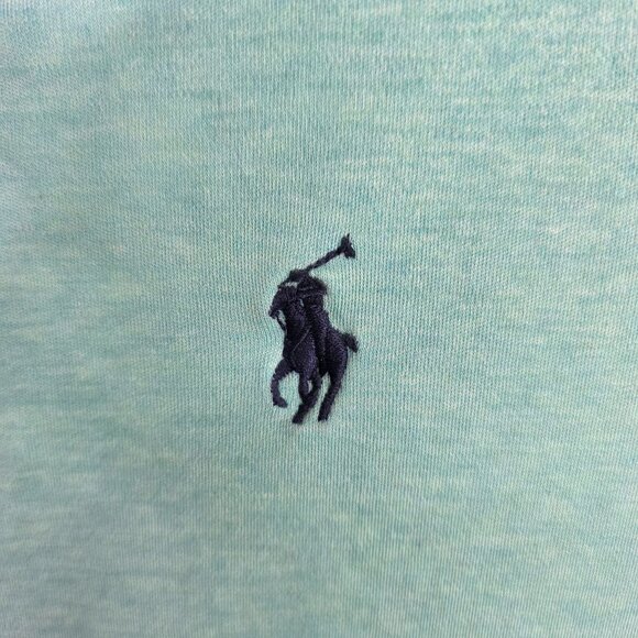 Mens Polo Ralph Lauren Pima Soft Touch Blue Polo Shirt Short Sleeve Cotton L - Picture 2 of 8